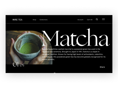 Tea Shop Website (Concept) app branding design identity matcha tea tea shop ui ui design web web design landing page website