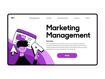 Marketing Management branding creative website illustration illustration website management management website marketing marketing website uxui web website