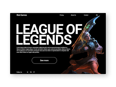 League of Legends branding design typography ui ui design web web design landing page website