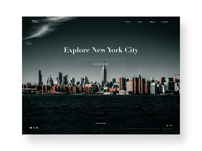 Explore New York City app branding design identity minimal typography ui ux web web design landing page website