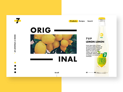 7UP Redesign branding design identity minimal typography ui web web design landing page website