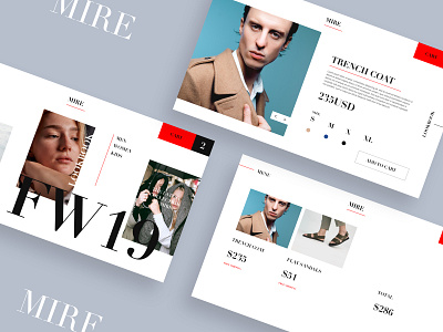 MIRE Concept branding design fashion identity minimal typography ui web website
