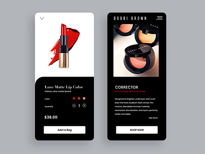 BOBBI BROWN app app design design mobile mobile ui ui ui design web website