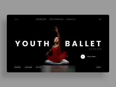 Ballet School Website ballet branding course courses dance design identity ui ui design ux web web design landing page website