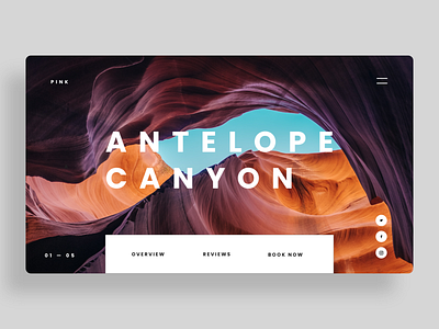 Antelope Canyon branding design explore identity minimal tour tourism ui ui design web web design landing page website