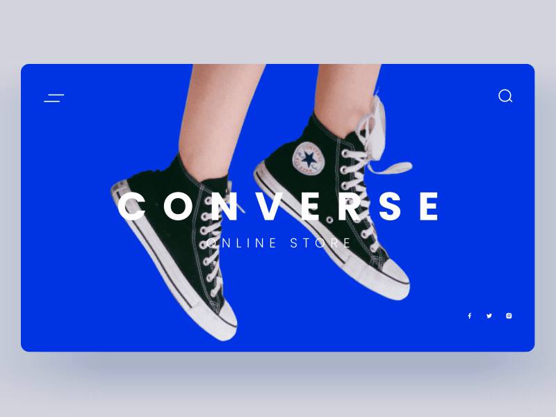 CONVERSE (Concept) animation branding design fashion typography ui ui design ux web web design landing page website