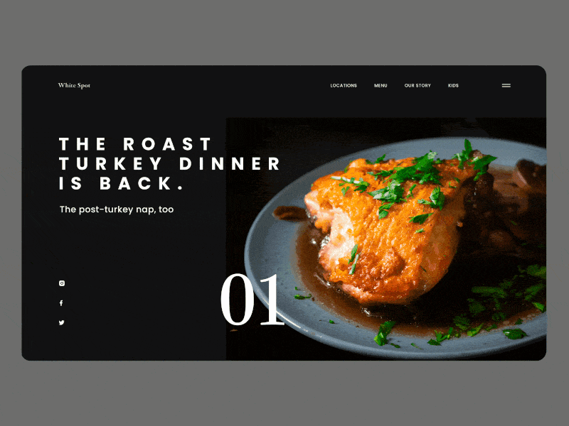 Restaurant Website app branding design food identity minimal restaurant ui ui design web web design landing page website