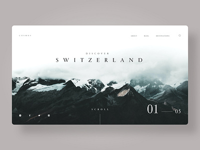 Switzerland Website branding design identity minimal switzerland tourism typography ui ui design ux web website