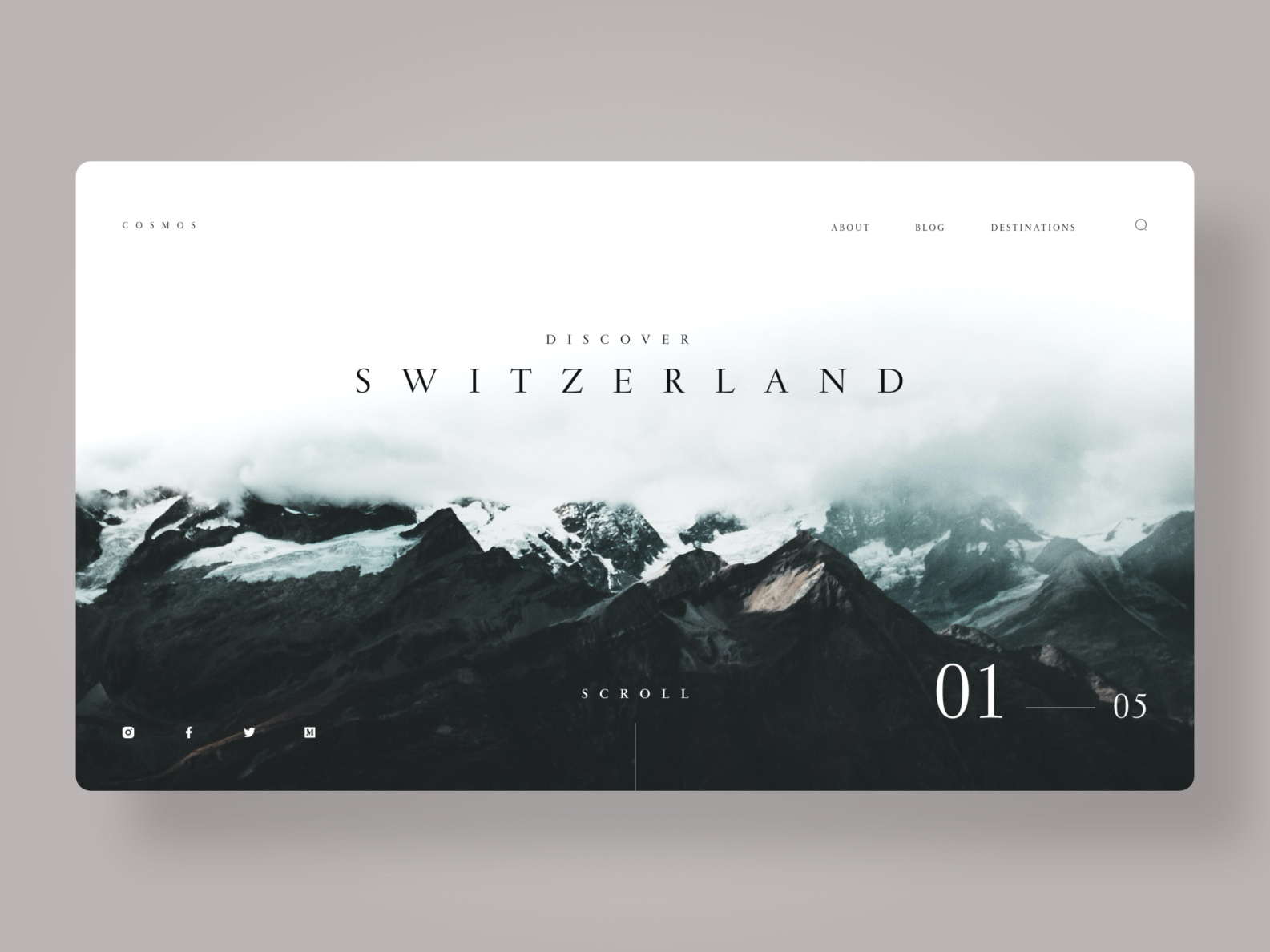 Switzerland site by Taka Design on Dribbble