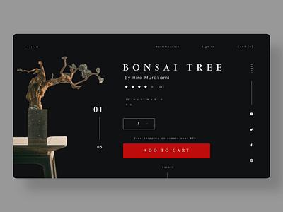 Bonsai bonsai branding design ecommerce ecommerce shop minimal ui ui design ux web web design landing page website