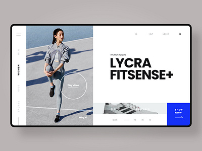 Adidas Landing Page Concept adidas adidas design branding design fitness identity sport sports sportswear ui wear web web design landing page website