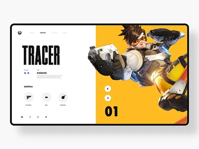 Overwatch branding design game game ui identity overwatch typography ui ui design ux web web design landing page website