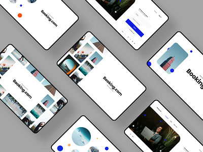 Booking.com Rebrand Concept booking booking app booking.com branding design identity minimal rebrand rebranding ui ux web web design landing page website