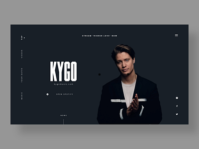 Musician Website Concept app branding design identity music musician ui web web design landing page website