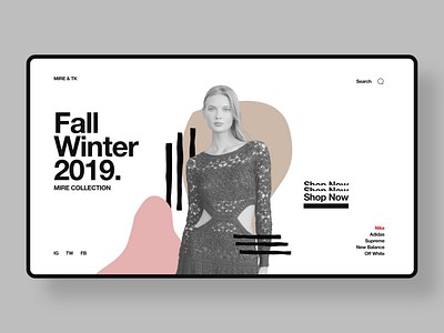 Fashion Website Concept branding design fashion fashion website identity minimal typogaphy ui ui design uidesign web web design landing page website