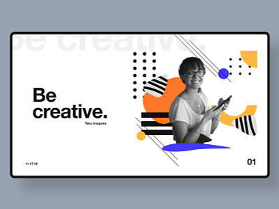 Be creative. branding design identity minimal typography ui ui design web web design landing page website