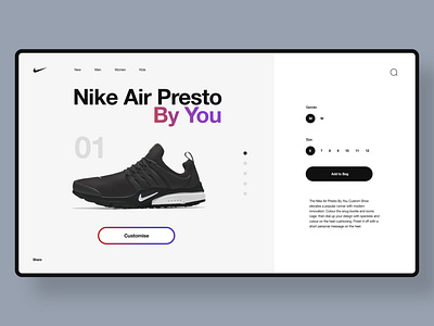 Nike Store Concept branding design identity nike shoes ui ui design web web design landing page website