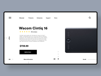 Wacom eShop Redesign branding design ecommerce ecommerce design minimal typography ui ui design ux wacom web web design landing page