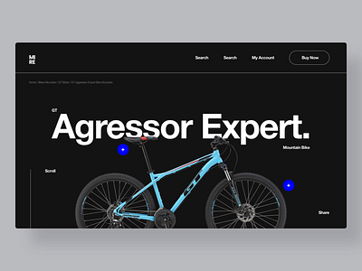 Bike eShop Concept bike branding design identity minimal mountain bike typography ui ui design ux web web design landing page website