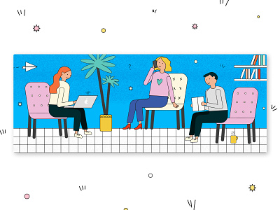 Vector illustration with people