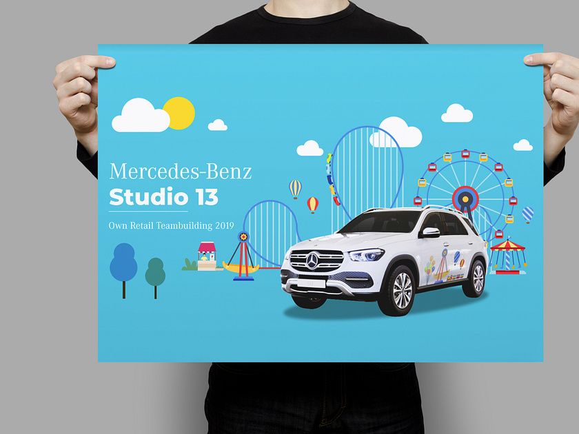Mercedes Benz banner by Victoria Raklova on Dribbble