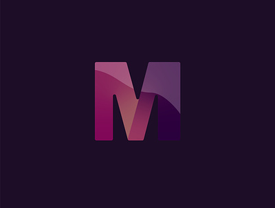 M Gradient icon branding flat icon illustration illustrator logo minimal ui vector