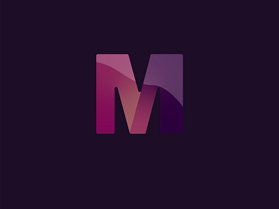 M Gradient Letter Design