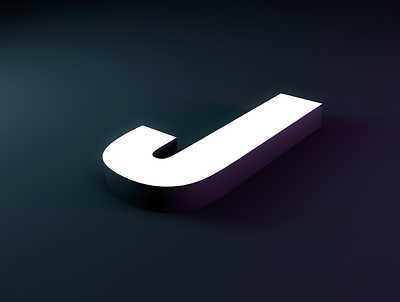 Letter J 3d 3d artist abstract alphabet logo branding icon typography vector
