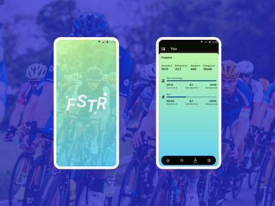 Sport App 'Faster' mobile app sport ui ux
