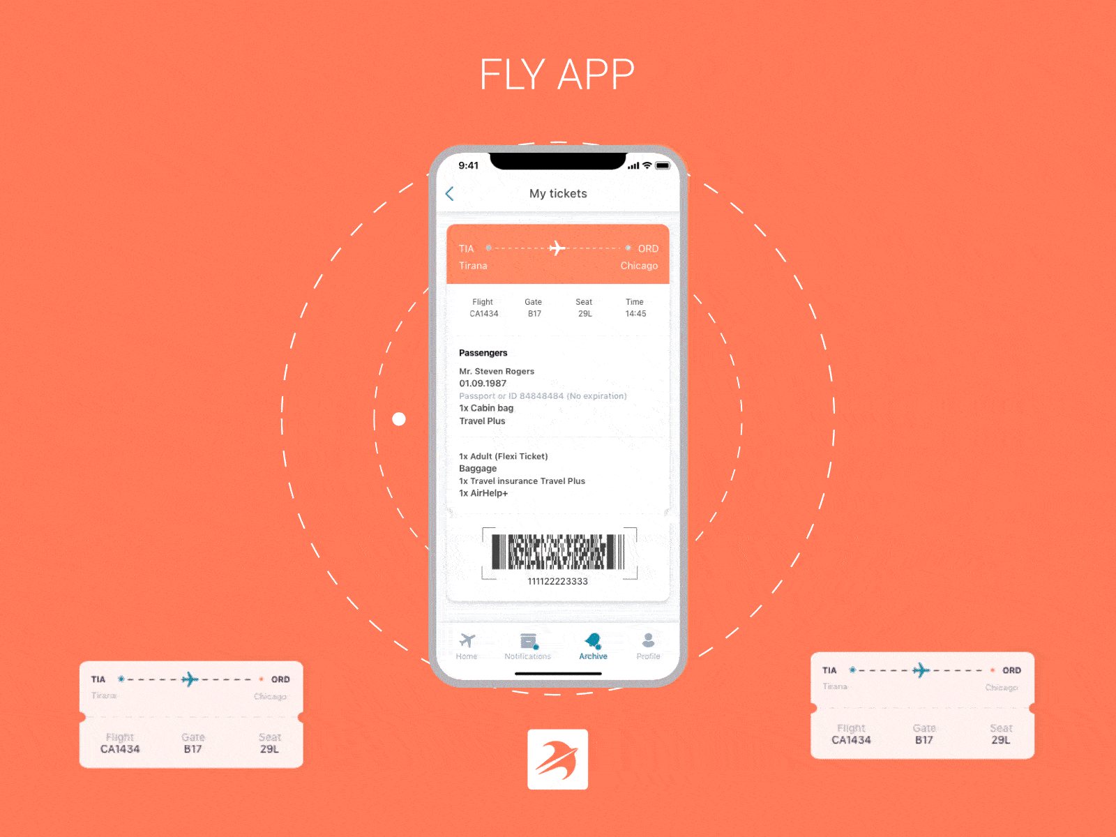 Mobile Fly App airlines mobile app ui ux