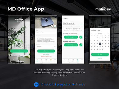 MD Office App mobile app ui ux
