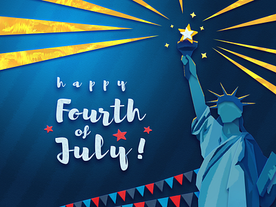 4th of July Card branding design illustration typography vector