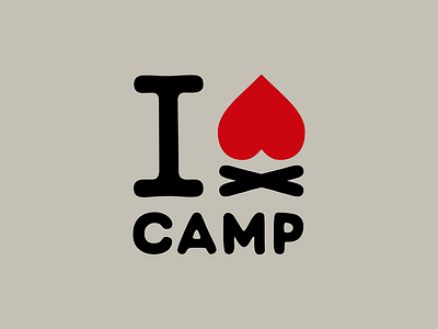 I love camp adventure art art print camp camping design heart icon illustration illustrator logo love minimal red sticker t shirt tee type typography vector