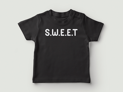 S.W.E.E.T black and white children cute design fun humor kids merch design merchandise minimal nice police swat sweet t shirt t shirt design tee tees typography typography art