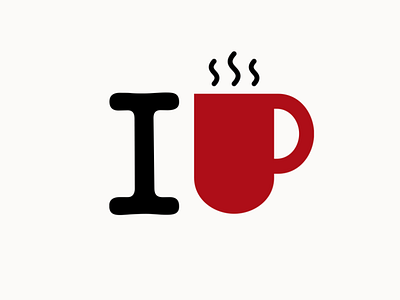 I love coffee art coffee conceptual cup design fun graphic heart illustration logo logo design logotype love lovely minimal mug red sticker t shirt vector