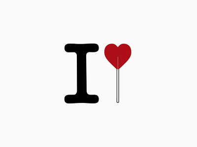 I love sweet love art candy conceptual design fun graphic heart illustration logo logo design logotype lollipop love minimal piruleta red saint valentines sweet t shirt valentine
