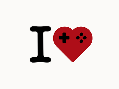 I love games art design game gamer graphic graphic design heart icon illustration logo logo design logotype love lover minimalist play player t shirt design valentine videogame