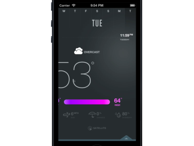 Weather (animated MOV) app design interface mobile ui ux