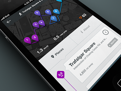 Walk Detail app design interface mobile ui ux