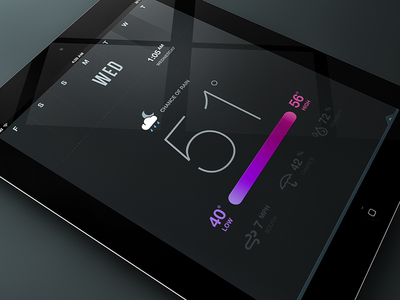 Weather section on iPad interactive rally rally interactive