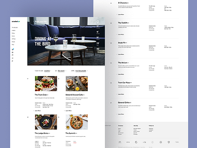 Snowbird Dining Detail Templates art direction concept creative direction design interface rally interactive site ui ux web design website