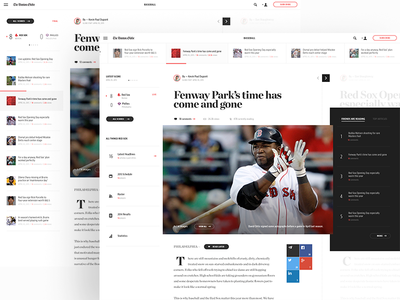 Initial Art Direction for Boston Globe art direction concept creative direction design interface rally interactive site ui ux web design website