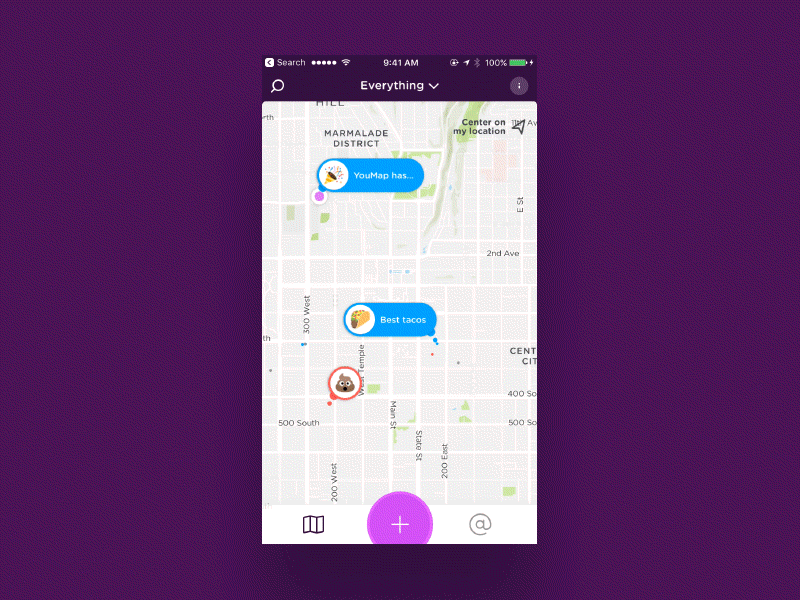 YouMap has launched! 🚀 app art direction concept creative direction design development interactive interface ios mobile rally rally interactive touch ui ux