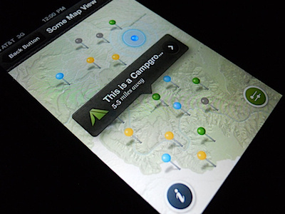 Maps are Fun app design interface ios iphone map mobile rally interactive ui ux