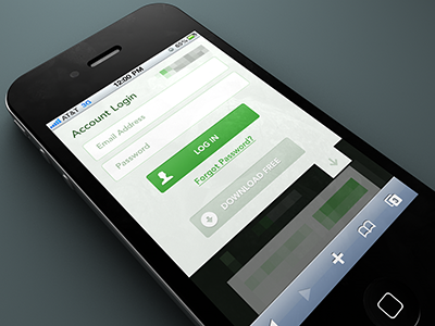 Account Login - Mobile Site design interface mobile rally interactive site ui ux web design website