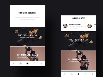 Nike+ Chat [light concept] app art direction creative direction design interface ios mobile rally interactive ui ux