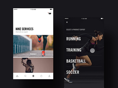 Nike+ Chat - connection moment ideation app art direction creative direction design interface ios mobile rally interactive ui ux