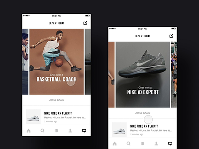 Nike+ Chat - dashboard ideation app art direction concept design interface ios mobile rally interactive ui ux