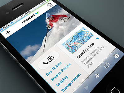 Snowbird Mobile climacons design interface mobile rally interactive site ui ux
