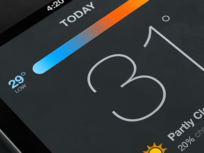 Not a Weather app... seriously... app design interface mobile rally interactive ui ux